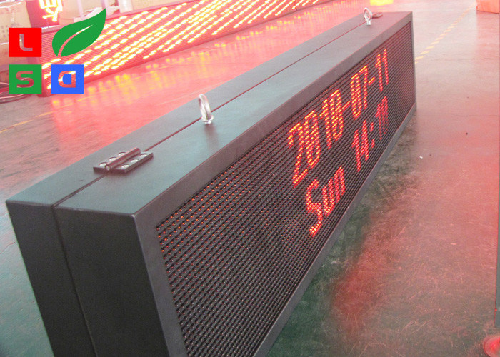Outdoor Waterproof Programmable LED Moving Sign , 10 mm Pixels Outdoor LED Message Board