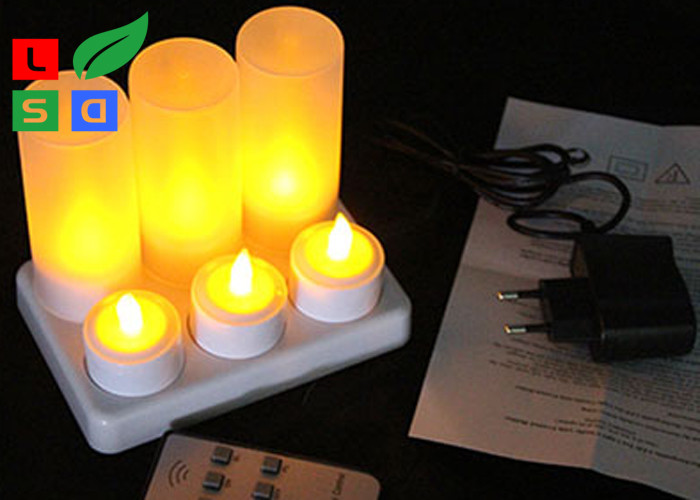 Remote Controlled Flameless LED Candle Lights , Pillar Flickering LED