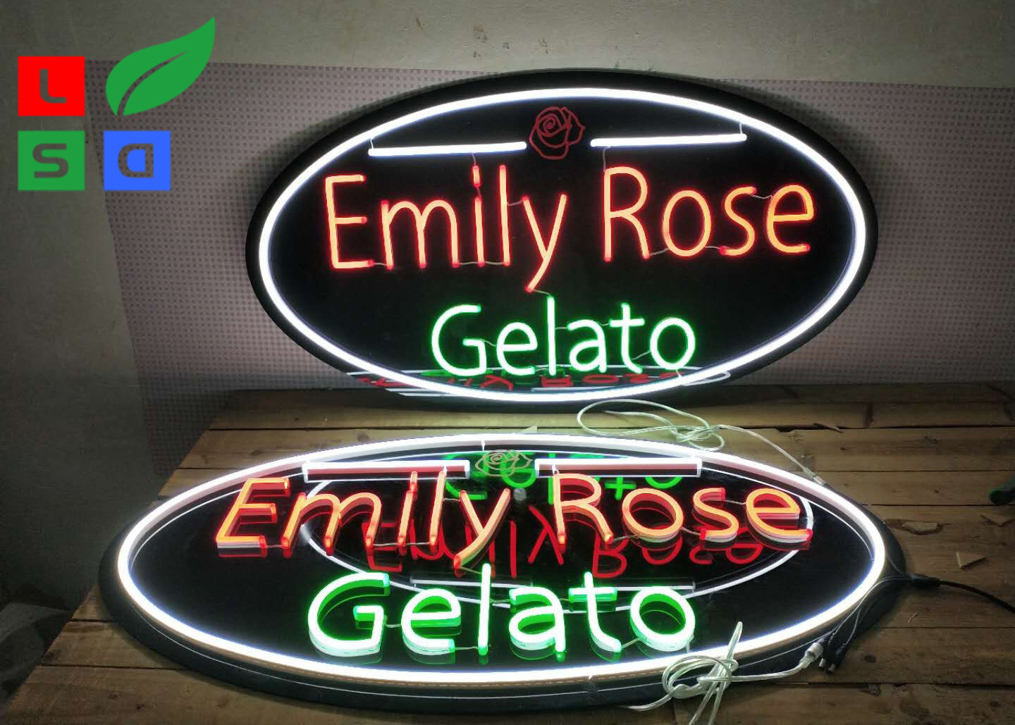 Exterior Customized LED Neon Signs 3D Letters For Ice
