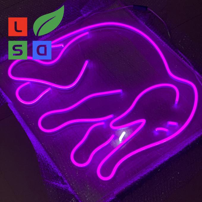 Custom Purple LED Neon Signs 3D Letters For Home Party Decoration ...