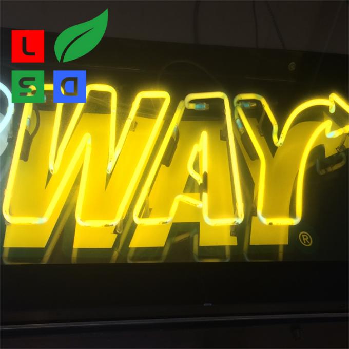RoHs Acrylic Led Signage 12 Colors Led Neon Light Signs For Subway