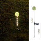 Ground Plug Triple Dandelion Solar Lawn Light for Outdoor Garden Landscape Ambient Patio