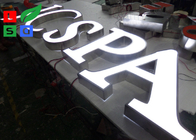 60mm Front Lit Letters 2835SMD  3d Led Acrylic Signage For Outdoor Shop Display