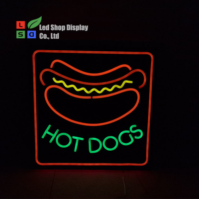 Hot Dog Customize LED Neon sign with 12 Colors To Choose In Indoor DC 12V