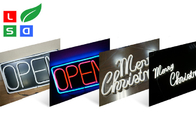 Neon Flex LED Channel Letter Signs Front - Lit With Clear Acrylic Back Plate