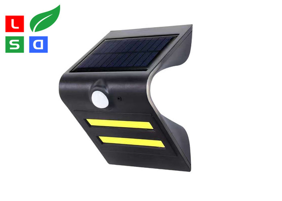 Outdoor Curved 5W LED Solar Power Lamp 6000K Solar garden Wall Light