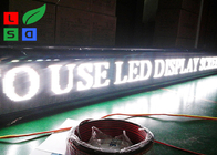 P10 White Color LED Sign Board , Net Cord Control LED Scrolling Message Board For Advertising