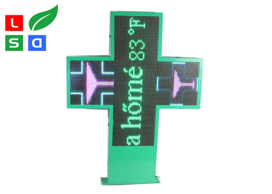 P25 RGB LED Shop Display LED Pharmacy Cross Sign WiFi Control Double Sided