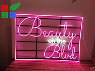 Fashion Wall Decorative Acrylic Pink LED Neon Signs , Custom Neon Letters