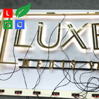 Acrylic Material LED Channel Letter Sign Backlit Gold Polished DC12V