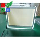 Rectangle 25mm Crystal Led Light Box Display Customized Lighted Menu Box