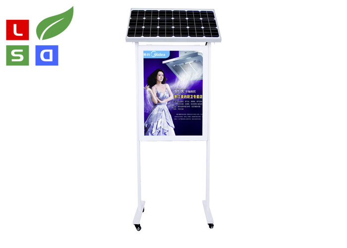 Free Standing Street 6500K Solar Powered LED Signs 1500LUX Brightness Dual Sided