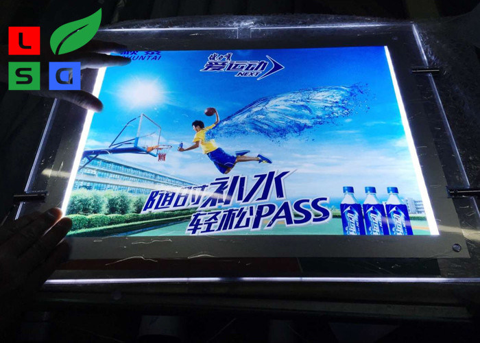 Silver Trim Color 8mm A3 Led Lightbox Crystal Light Box Stand 3 Pieces