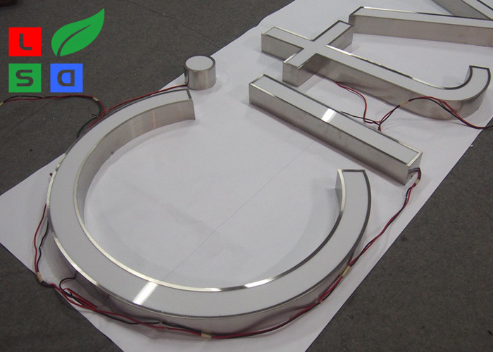 Anti Rust 60mm Halo Lit Sign Letters Illuminated Exterior Signage LED ...