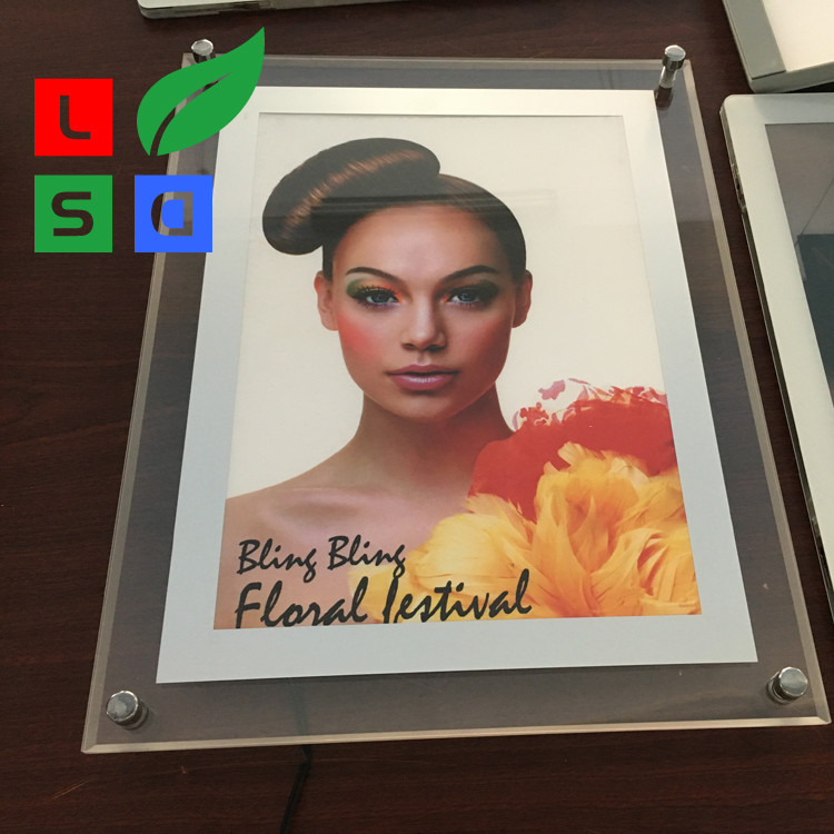 8000K 612MM Acrylic Crystal Led Photo Frame Light Box For Shopping Mall