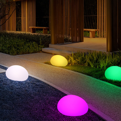Outdoor Garden Stone Solar Lawn Light Ground Plug Colourful LED Solar Lights