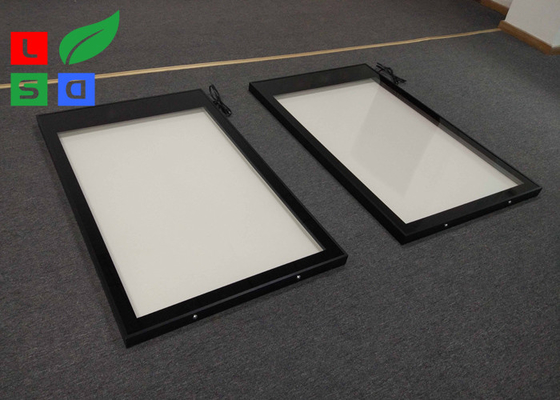 Black Powder Coating a0 a1 LED Outdoor Light Box 50mm Width Low Power Consumption
