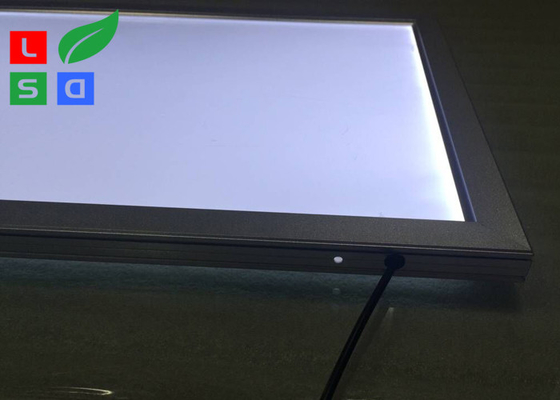 Low Flickering LED Poster Frame 30mm Width For Display Rack Top