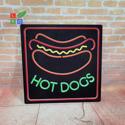 Hot Dog Customize LED Neon sign with 12 Colors To Choose In Indoor DC 12V