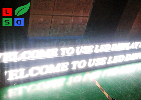 White Color LED Sign Board , Net Cord Control LED Scrolling Message Board For Advertising