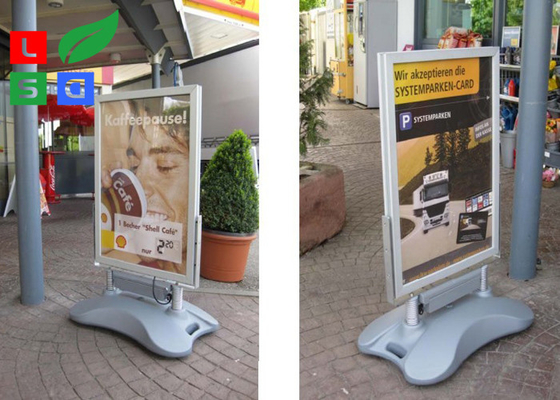 32mm width LED Poster Stand Display Pavement Sign Board For Advertising