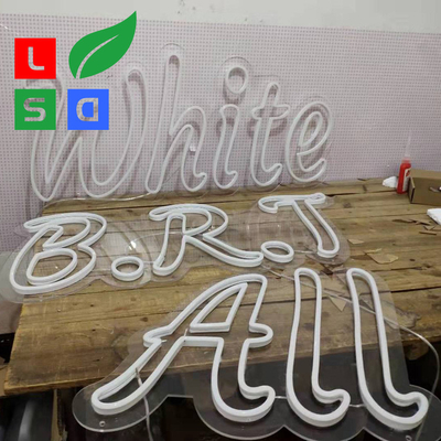 AC100-AC240V LED Neon Word Signs  Dual Lines White Neon Wall Light