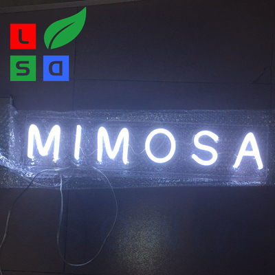 LED Neon Sign Small Neon Flex Letter Sign White Logo Shop Display